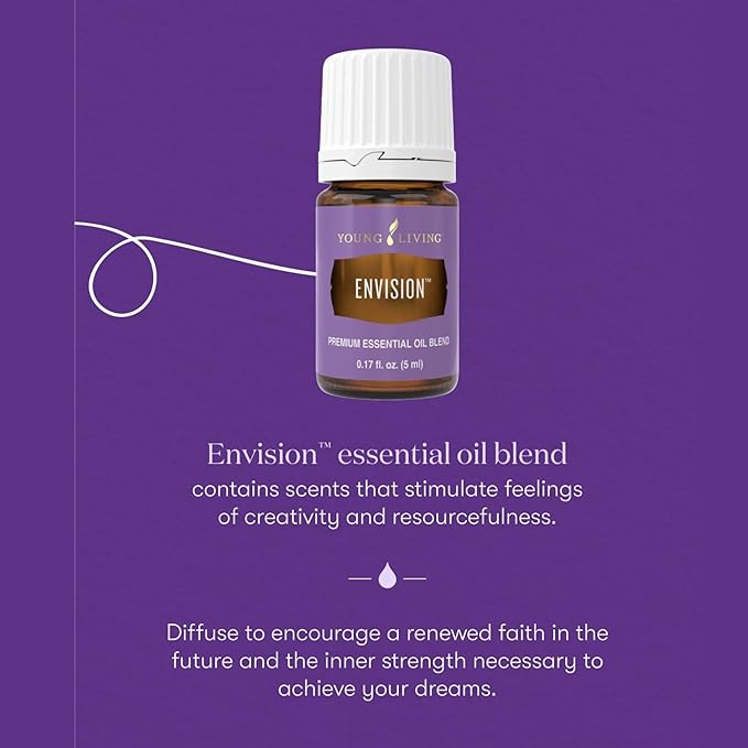 Envision Essential Oils Blend 5 ml by Young Living Kosher Certified New - Seed to Seal - Lavender Oil - Awakening Your Inner - Remove Negative Emotions