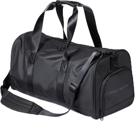 Gym Bag for Men with Shoe Compartment, 33L Duffle Bag for Traveling Overnight Weekend for Adults, Carry on Flight Approved, Black
