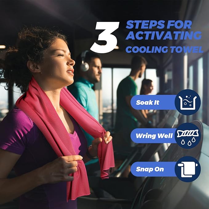 Cooling Towels for Neck and Face 10 Pack, 40x12’’ Soft Breathable Sweat Towels, Microfiber Sport Towel for Yoga, Gym, Workout, Running, Golf, Travel, Cooling Neck Wrap for Hot Weather