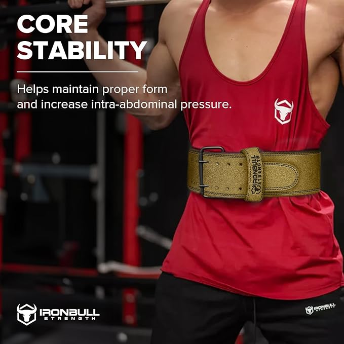 Powerlifting Belt - IPF Approved – Weight Lifting Belt 10mm - Prong Weightlifting Belt for Squats, Deadlift, and Bench Press – Lifting Belt Leather 4in for Men and Women – Back Brace for Gym, Workout, Strength Training, Strongmen & Power Lift