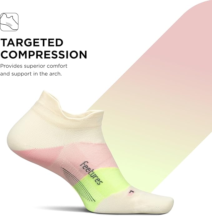 Feetures Elite Ultra Light Cushion Ankle Socks - Sport Sock with Targeted Compression