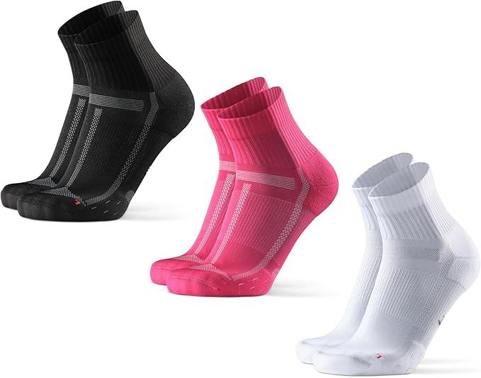 DANISH ENDURANCE Ultra-Comfort Quarter Running Socks, Performance Socks, Men & Women - 3 or 5 Pack