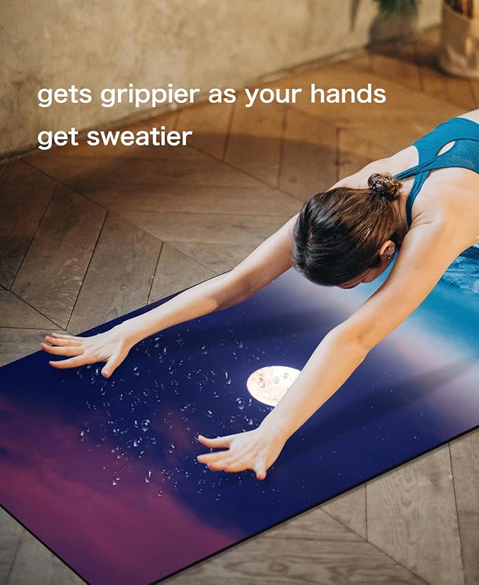 Non Slip Yoga Mat TPE Workout Mat for Men Women, Thick Workout Mat with Carrying Strap, Fitness Mats for Exercise, Yoga, Fitness, Pilates, Floor Workouts (72" x 24" x 6mm)