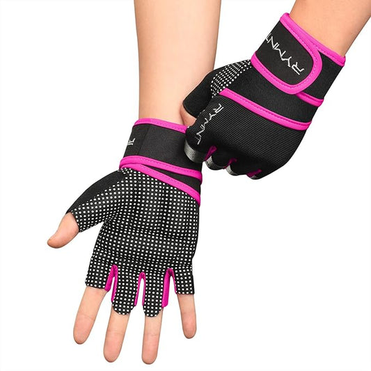 Workout Gloves with Wrist Wrap Support, Weight Lifting Gloves with Full Palm Protection & Extra Grip for Men Women Gym Exercise, Fitness, Weightlifting, Pull ups