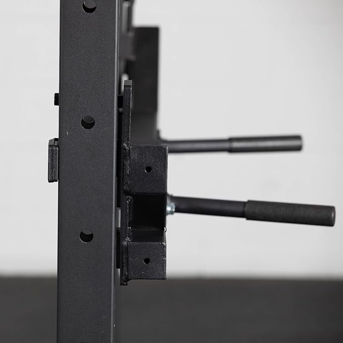 Titan Fitness T-3 Series Dip Bars, J-Hook Style Rack Mounted Dip Attachment, 880 LB Capacity, Fits 2" X 3" Tubular Steel