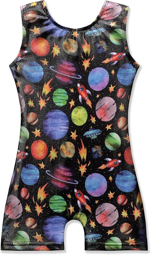 EQSJIU Leotards for Girls Gymnastics Sleeveless Sparkly Toddler Tumbling Outfits Dance Clothes Biketards for Kids 1-10 Years