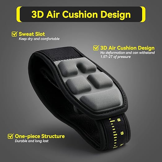 AGPTEK 3D Air Cushion Elbow Brace for Tendonitis and Tennis Elbow Pain Relief, Golfers Elbow Support Strap Counterforce Arm Band Epicondylitis Clasp with Compression Pad for Men & Women, 1 Pack