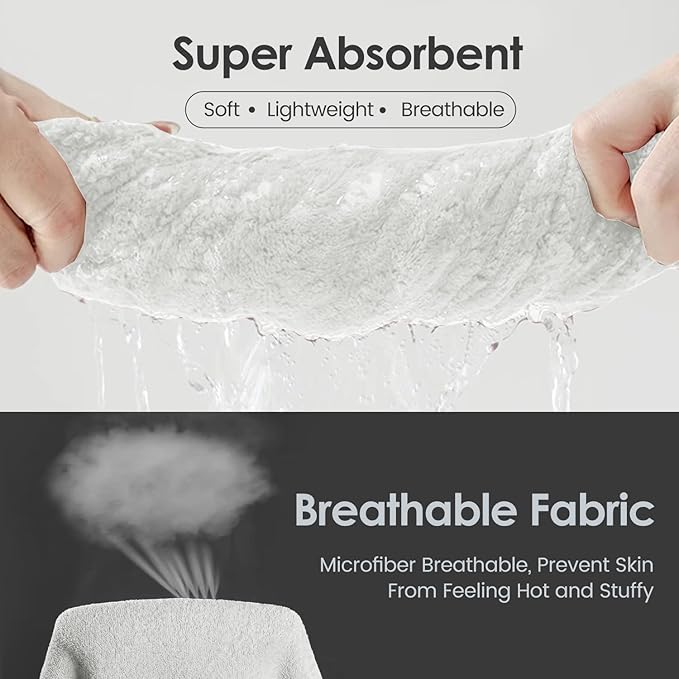 JML Microfiber Bath Towels, Oversized, Ultra Soft, Super Absorbent and Fast Drying, No Fading Large Bathroom Towel Set for Sport, Travel, Fitness, SPA and Yoga (Coral Fleece - White, 30 in x 60 in)