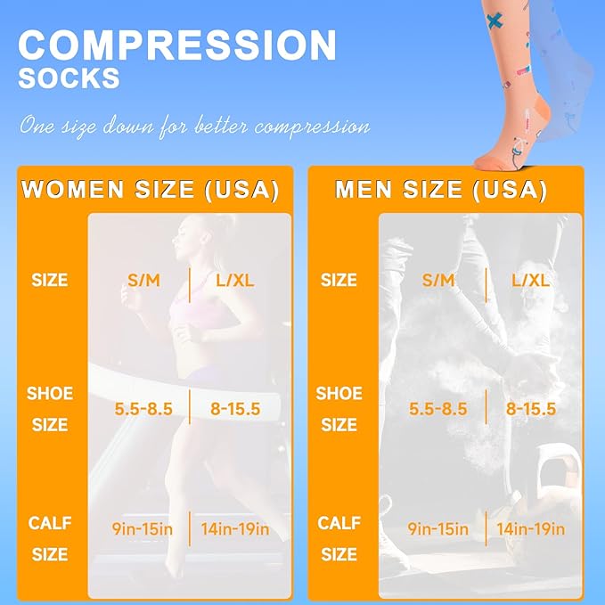 bropite Compression Socks for Women & Men Circulation-Support Knee High Socks 20-30 mmhg-Best for Running,Medical,Nurse,Travel