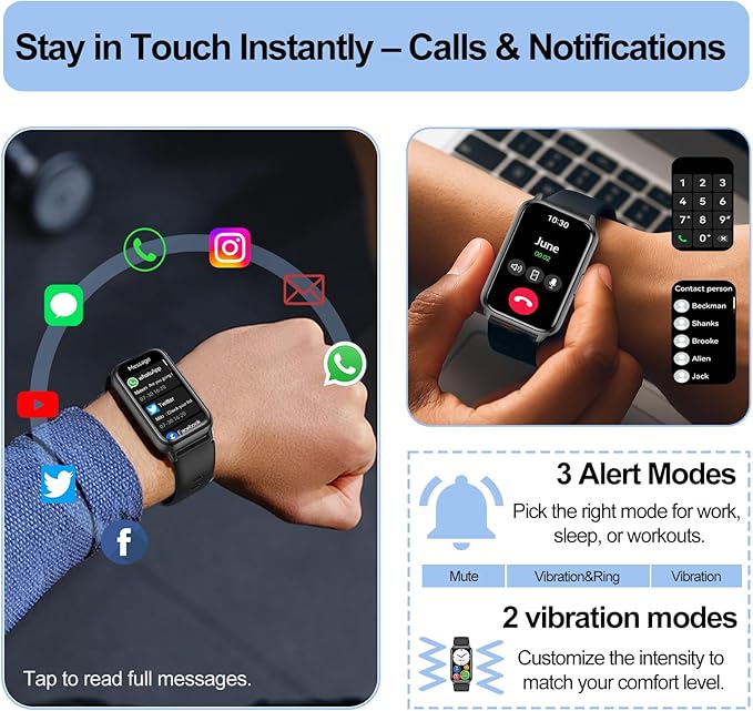 Smart Watch for Men, Fitness Tracker (Answer/Make Calls), with 1.47″ AMOLED Always-On Display, 24/7 Heart Rate, Sleep Tracking, 110+ Sport Modes, Custom Watch Faces,Compatible with Android&iPhone, A1