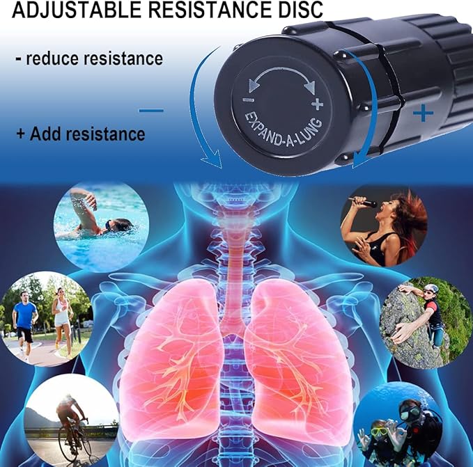 Breathing Fitness Exerciser Device, Breathing Exerciser, Breathing Expander, Breathe Easier with Stronger Suitable and Adjustable for All.