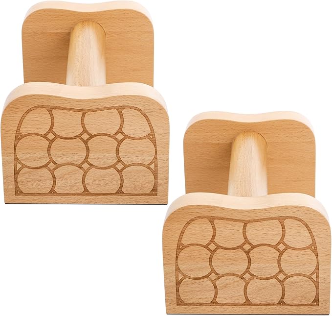 TOPZEA 2 Pcs Wooden Parallettes Push Up Bars, Solid Beech Wood Calisthenics Equipment Non-Slip Push Up Handle Stand for Handstand & Strength Training, Calisthenics, Home Gym & Floor Workouts