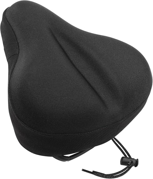 Bike Seat Cushion, Comfortable Bicycle Saddle Cover for Indoor and Outdoor Cycling, Padded Gel Cover for Exercise, Mountain & Road Bikes, Universal Fit for Peloton & Stationary Bikes