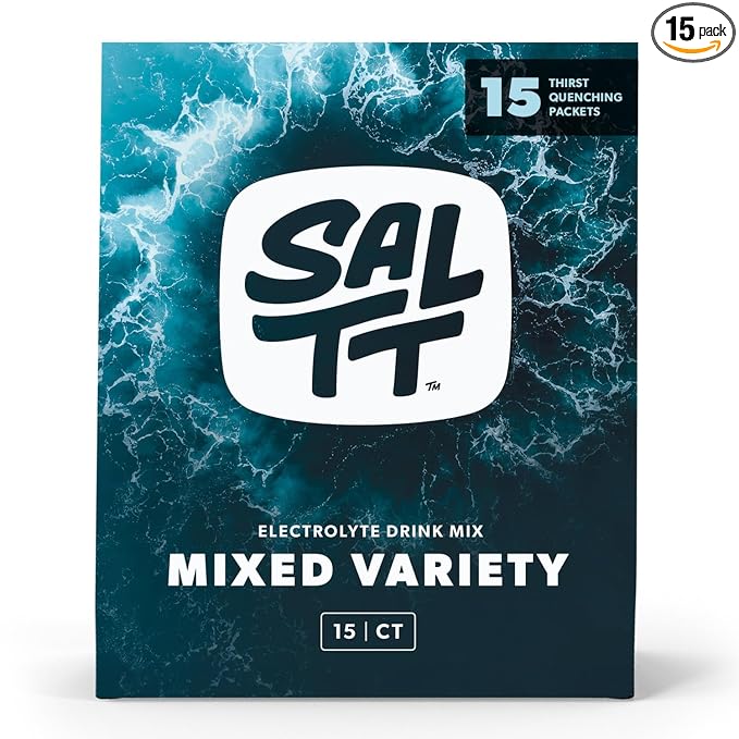 SALTT Electrolytes Powder Packets, All Things Mixed Variety Pack (15 Packets) - Magnesium, Potassium, Sodium, Trace Minerals - Vegan & Gluten Free - Travel Essentials - Made in USA