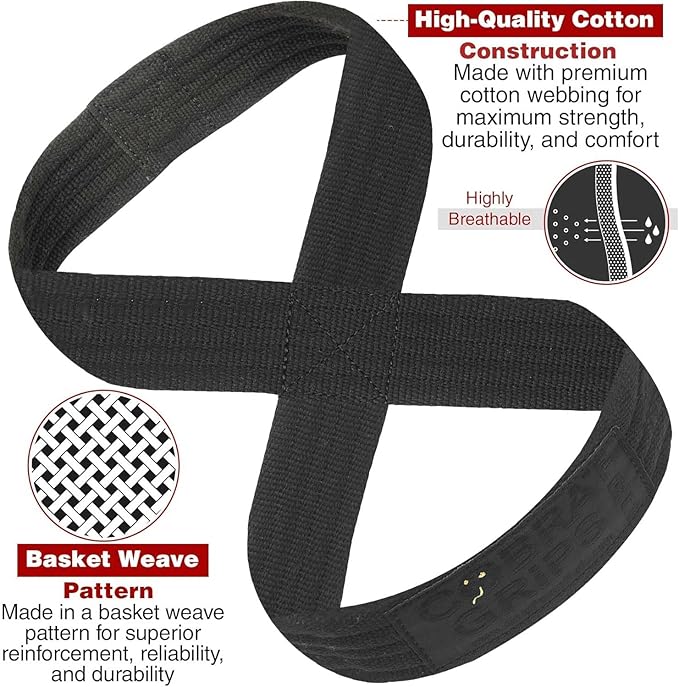 Deadlift Straps Figure 8 Loop Lifting Straps The #1 Choice for Power Lifters weightlifters workout Enthusiasts