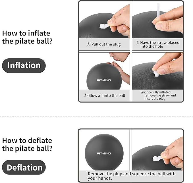 FITMIND_ Extra Thick Exercise Ball Yoga Ball 22in/26in/30in for Workout Pregnancy Stability,Anti-Burst and Slip Resistant Swiss Ball with Pump for Yoga, Pilates, Fitness,Birthing,Physical Therapy