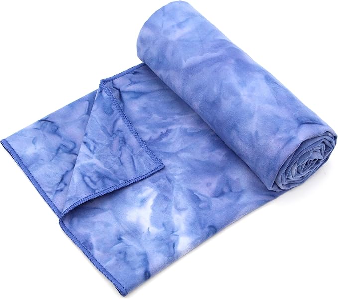 Eunzel Hot Yoga Towel Non-Slip Yoga Mat Towel Ultra-Absorbent Microfiber Towel for Hot Yoga, Pilates，Bikram and Workout 26.5"x 72"