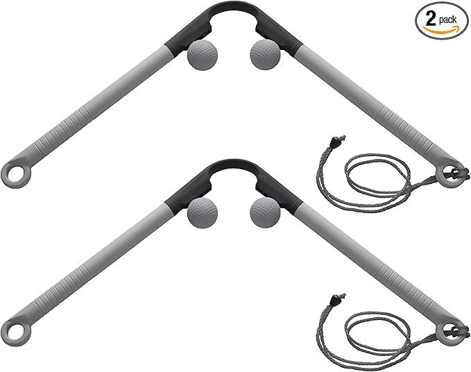 Body Back AccuMassage - Dual Pressure Point Massage Tool & Massage Hammer - 2 in 1 Design - Shiatsu Neck Massager Tool, Golf Ball Percussion Massager for Deep Tissue (2 Pack)