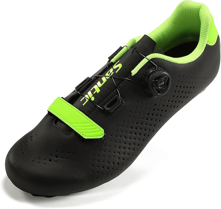 Santic Men's Cycling Shoes Road Cycling Riding Shoes Road Bike Shoes with Buckle- Roadway New