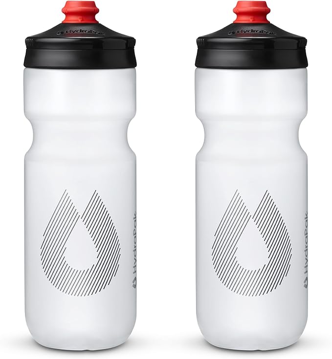 HydraPak Breakaway Surge Lightweight Bike Water Bottle 2-Pack (20oz, 25oz, 30oz) - High Flow, Cycling & Sports Squeeze Bottle