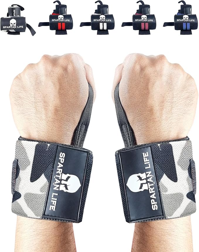 wrist wraps for weightlifting men & Women 18" Professional Quality Wrist Support with Heavy Duty Thumb Loop - Best Wrap for Powerlifting Competition, Strength Training, Bodybuilding