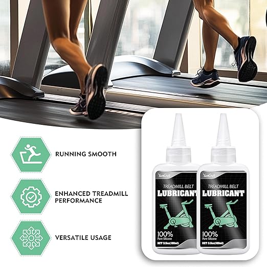 Treadmill Belt Lubricants/Lubes, Silicone Treadmill Oil, 100% Pure Silicone Treadmill Lube Suitable for Most Treadmills, Non-Toxic and Odorless, Reduce Friction Lubricant with Tubes, Soft Tubes, 7oz