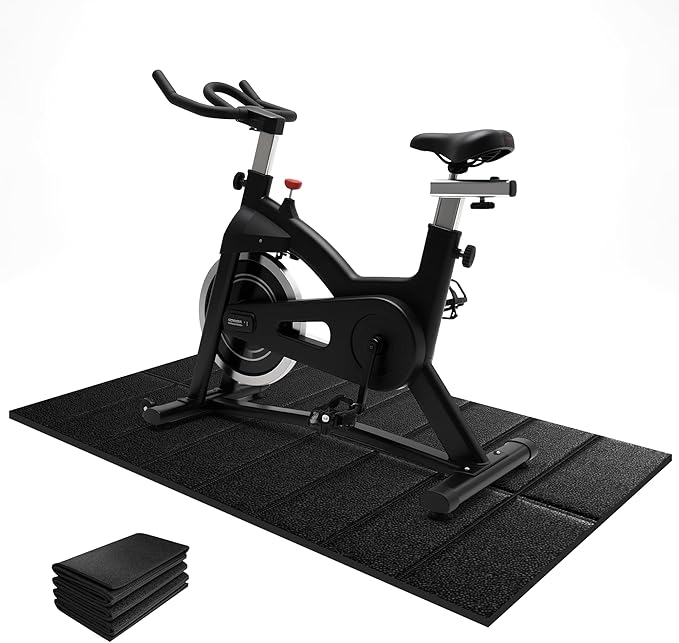 Walking Pad Mat for Carpet, Treadmill Mat for Hardwood Floors, Bike Mat Compatible with Peloton – Non-Slip Exercise Mat, Shock Absorbing & Floor Protection for Home Gym Use