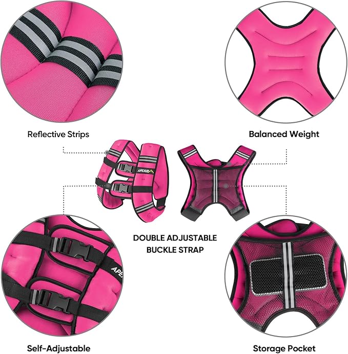APEXUP Weighted Vest Men Women, Weight Vest for Women Workout Equipment for Strength Training Running