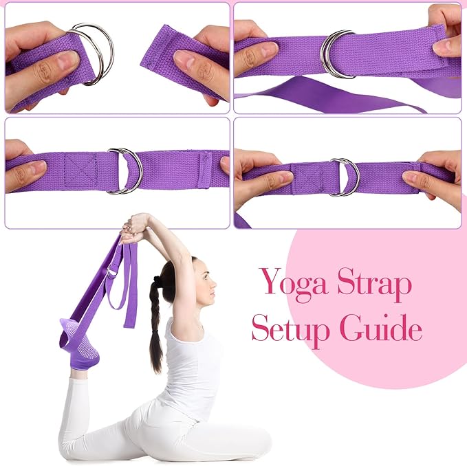 Poen Home Pilates Kit for Women Pilates Equipment Ring and Ball Set with Stretching Strap 8 Resistance Bands Non Slip Socks Gym Back Bags Exercise Equipment for Workout
