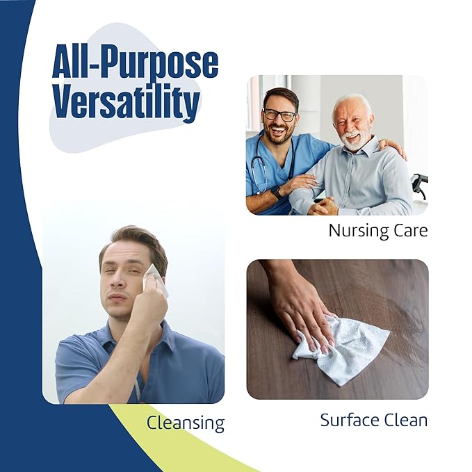 Adult Wipes Extra Large - Thicker Disposable Washcloths for Elderly Care & Shower Alternative - Fragrance-Free with Flip-To (1 Pack XXL)