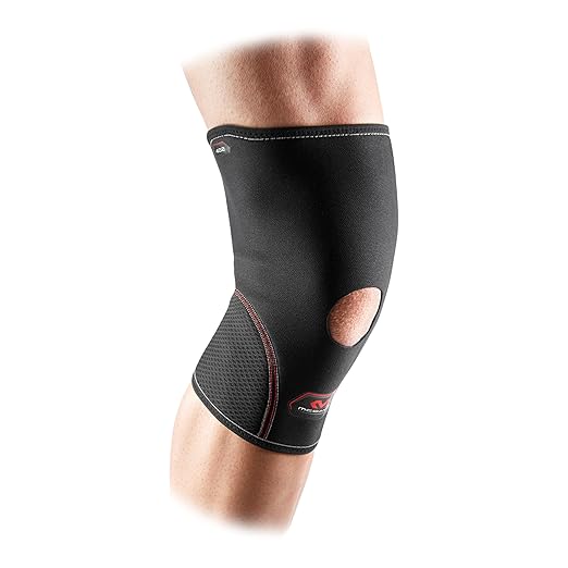 McDavid 402 Knee Support With Open Patella, Black, Large