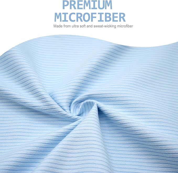 Eunzel Quick Dry Camping Towel, Microfibre Ribbed Towel Travel Towel 3 Sizes 1 Pack Fast Drying Towel Set for Camping, Beach, Gym, Sports, Yoga & Swimming Pool, Blue