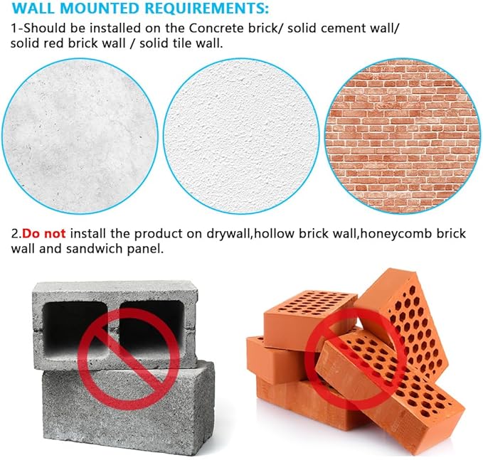 Wall Mount Pull Up Bar, Joist Mount Pull Up Bar, Beam and Rafter Mounted Chin Up Bar for Home Gym With Wood Mount and Wall Mount Screws