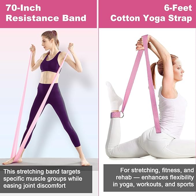 Home Pilates Essentials Kit for Women, Pilates Equipment Ring and Ball Set, Magic Circle with Booty Bands, Figure 8 Resistance Band, Hip Thrust Belt & Accessories, Toning Fitness Starter Set