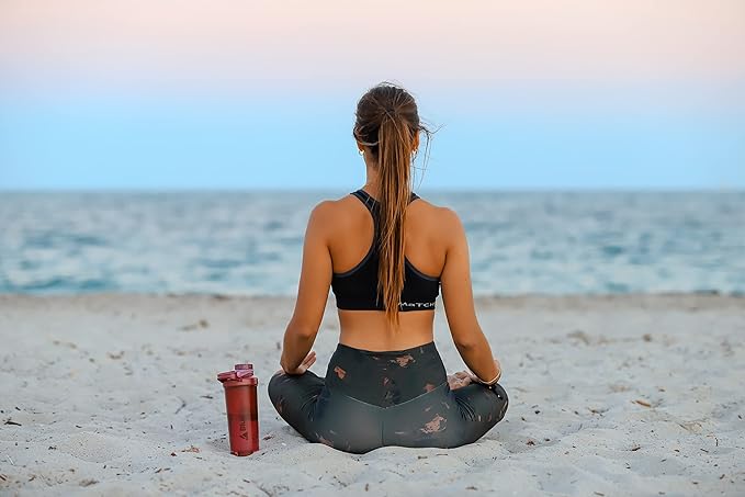 BluePeak Protein Shaker Bottle 28-Ounce, 3-Pack with Twist Cap. BPA Free, Shaker Balls Included (Purple-Red-Gray)