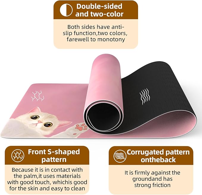 FOLAI Extra Thick Yoga Mat 6mm - Non-Slip Exercise Mat for HIIT, Pilates & Home Workouts & Workout with Free Carry Strap