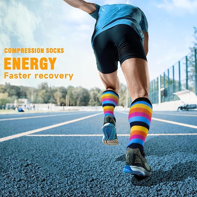 bropite Compression Socks for Women & Men Circulation-Support Knee High Socks 20-30 mmhg-Best for Running,Medical,Nurse,Travel