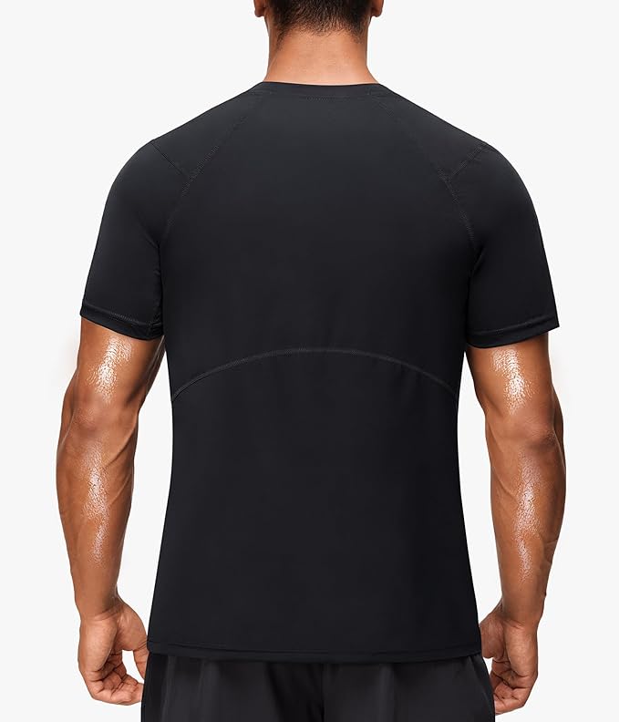 Junlan Sauna Shirt for Men -Waist Trainer Vest Gym Top for Running & Training