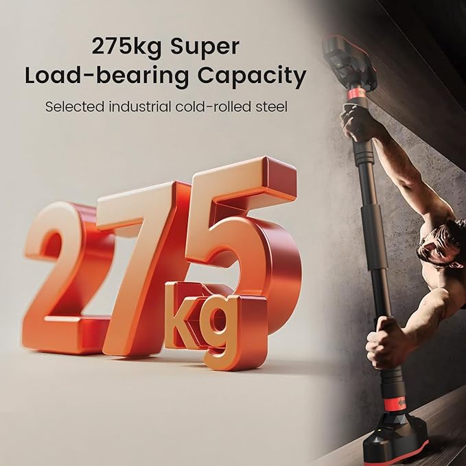 Pull Up Bar for Doorway, Adjustable Door Frame Pull Up and Chin Up Bar, Total Upper Body Workout Bar for Home Gym Workouts