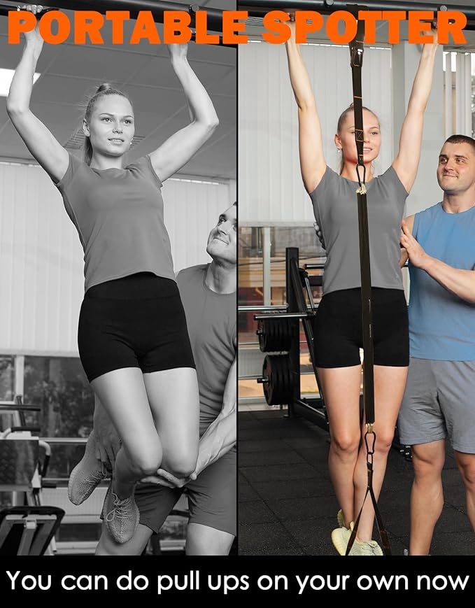 Fitarc Pull Up Assistance Bands Set,Pull Up Assist Strap with Handle,14 Levels of Assistance Up to 300LBS, Orange