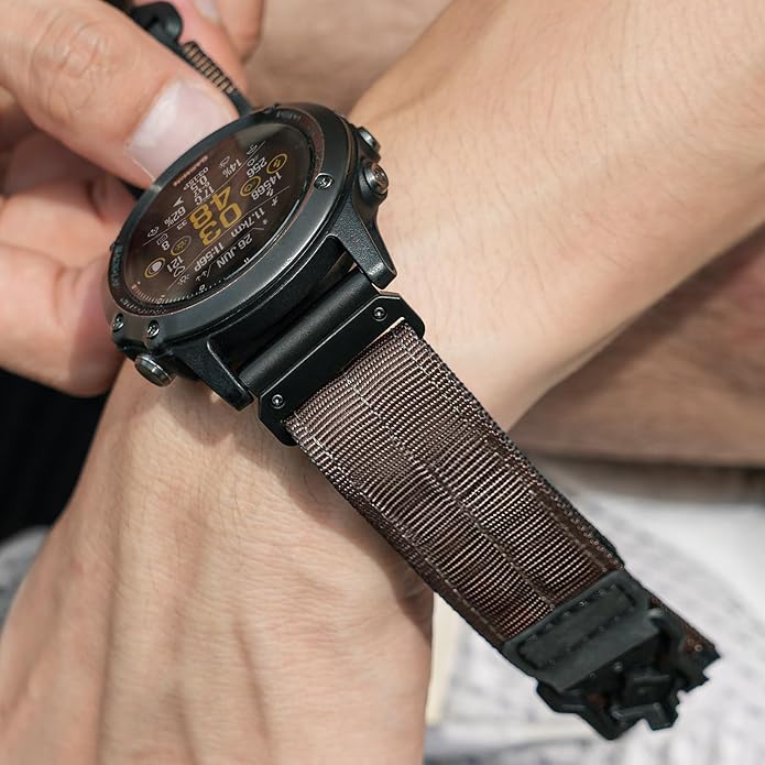 bitplay QuickFit Watch Band 22mm / 26mm – Magnetic Fidlock Buckle, Reinforced Nylon & Hypalon Strap, Compatible with Garmin Forerunner, Instinct, Quatix Series