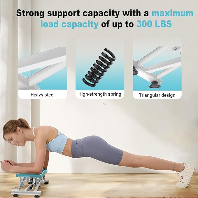 Ski Balancing Machine & Balance Board Trainer - Heavy-Duty 300LB Capacity Wobble Board with Resistance Bands & LCD Display for Cardio, Core and Full-Body Workouts