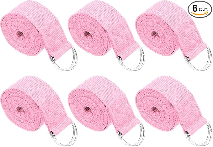 PATIKIL Yoga Strap for Stretching Cotton Yoga Belt with Adjustable Metal D-Ring Buckle Stretch Bands for Fitness Pilates