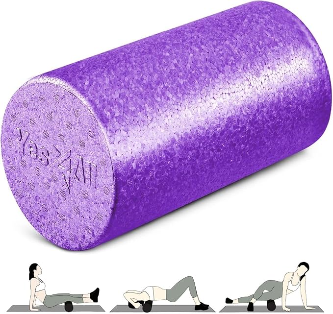 Yes4All High-Density EPP Round Back Roller Foam, Exercise Foam Roller for Yoga, Pilates & Stretching - 12, 18, 24, 36 inch