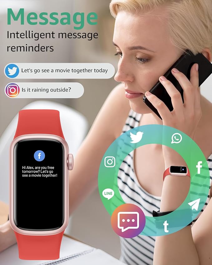 IMFRCHCS Fitness Tracker,Smart Watch with 1.47" Touch Display,137+Sport Modes Fitness Watch with Heart Rate Sleep Monitor, Step Counter,IP68 Waterproof Activity Trackers for Women Men