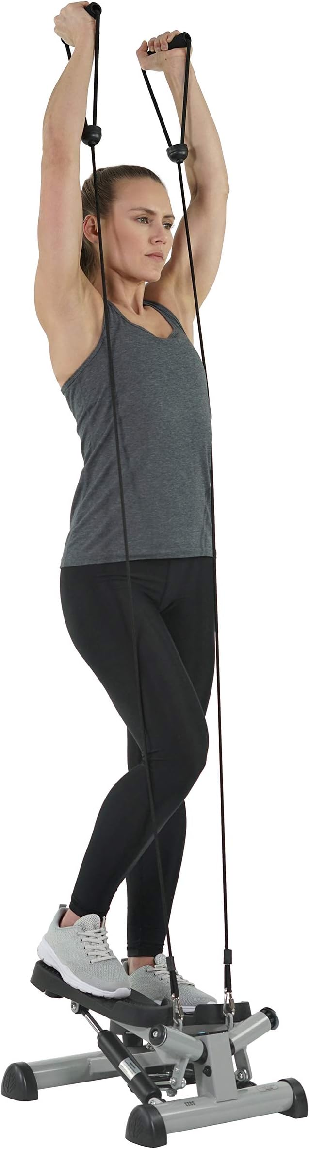 Efitment Mini Stepper Steppers for Exercise at Home Stair Step Cardio Thigh Master Workout Equipment Fitness Pedal Exerciser Non-Slip Pedals with Resistance Bands LCD Digital Monitor Climber