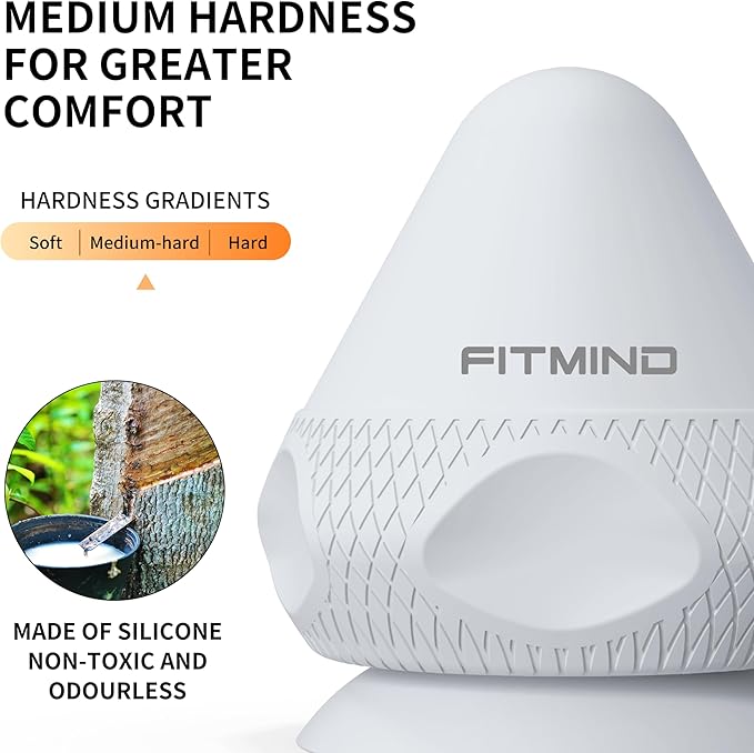 Mountable Self-Massage Ball Handfree with Suction Cup,Deep Tissue Back Sore Muscle Knot Massager,Myofascial Release,Manual Massage Balls, Foot Plantar Fasciitis, Back Stress Relief - Gray