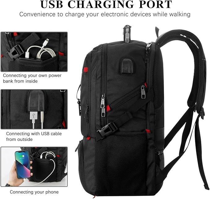 Boys School Backpack with Shoe Compartment,Gym Backpack with 17.3in Laptop Compartment for Men Women,Teens Bookbag College Students Travel Mochilas Escolares para Adolescentes