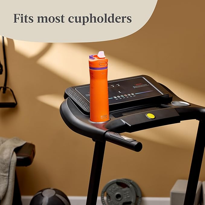 Contigo Ashland Chill 2.0 Stainless Steel Vacuum-Insulated Water Bottle with AUTOSPOUT Easy-Clean Lid, Leak-proof Drinking, Keeps drinks cold for 24 hours, BPA-Free, 24oz., Tangerine