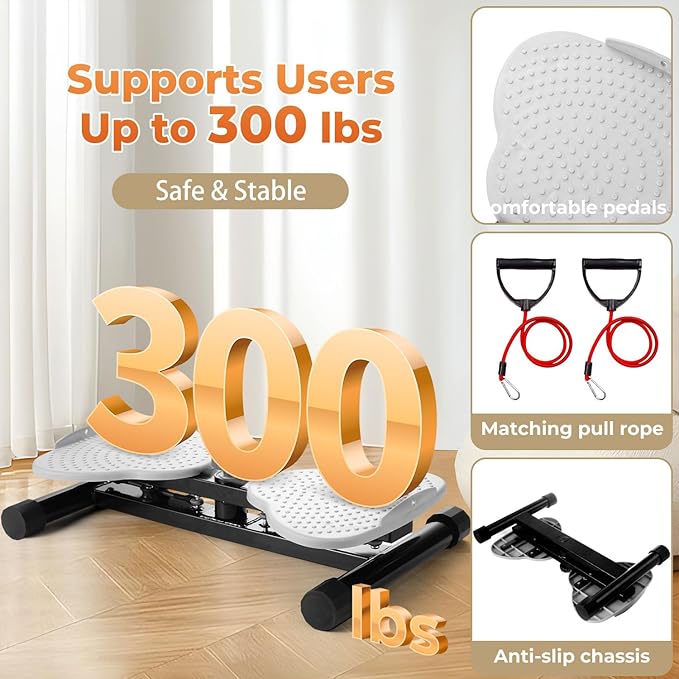 Ab Twister Board,300 lbs Capacity,Slim Waist and Core Ab Exercise,Foot Massage Design,Noiseless Home Gym Exercise